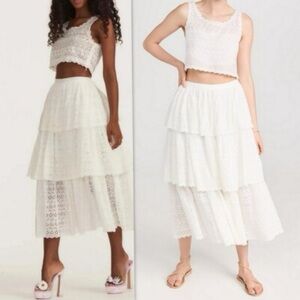 Loveshackfancy Eyelet skirt size 0